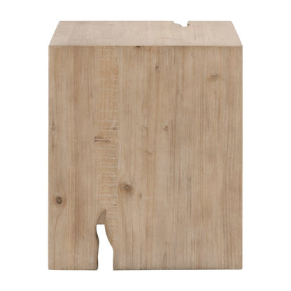 Bella Antique Transitional Reed End Table