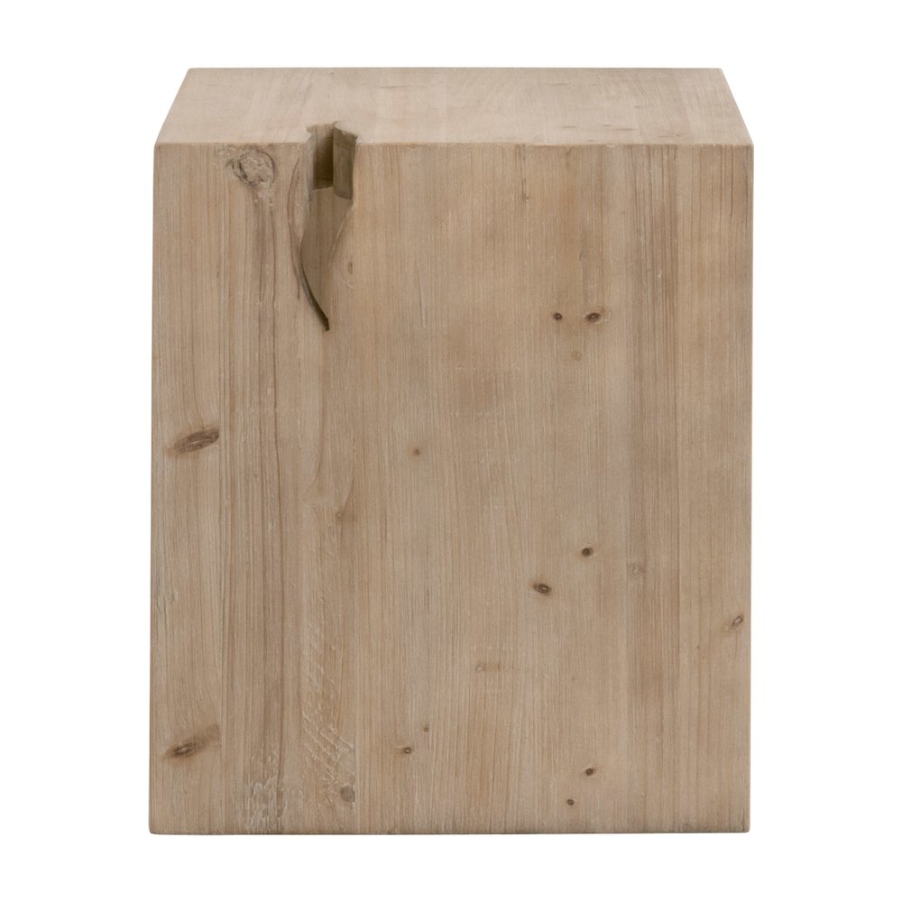 Bella Antique Transitional Reed End Table