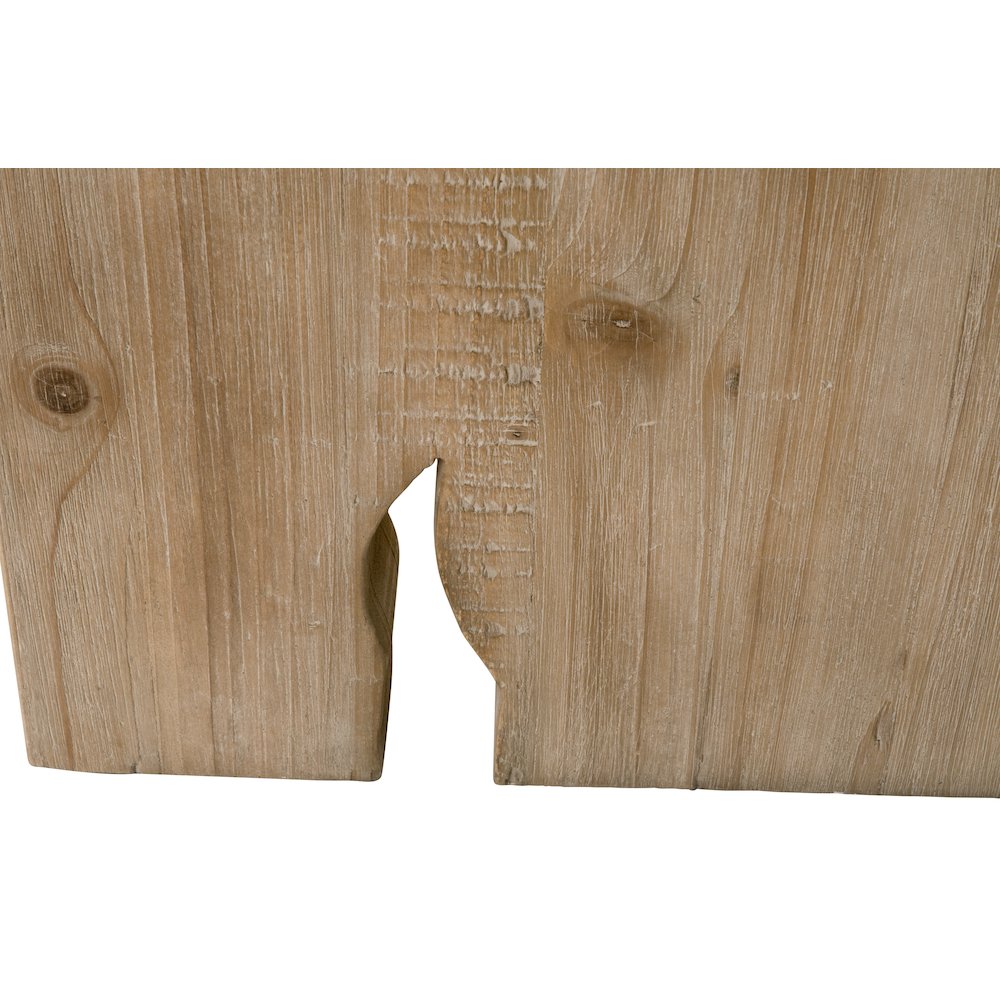Bella Antique Transitional Reed End Table
