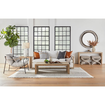 Bella Antique Transitional Reed End Table