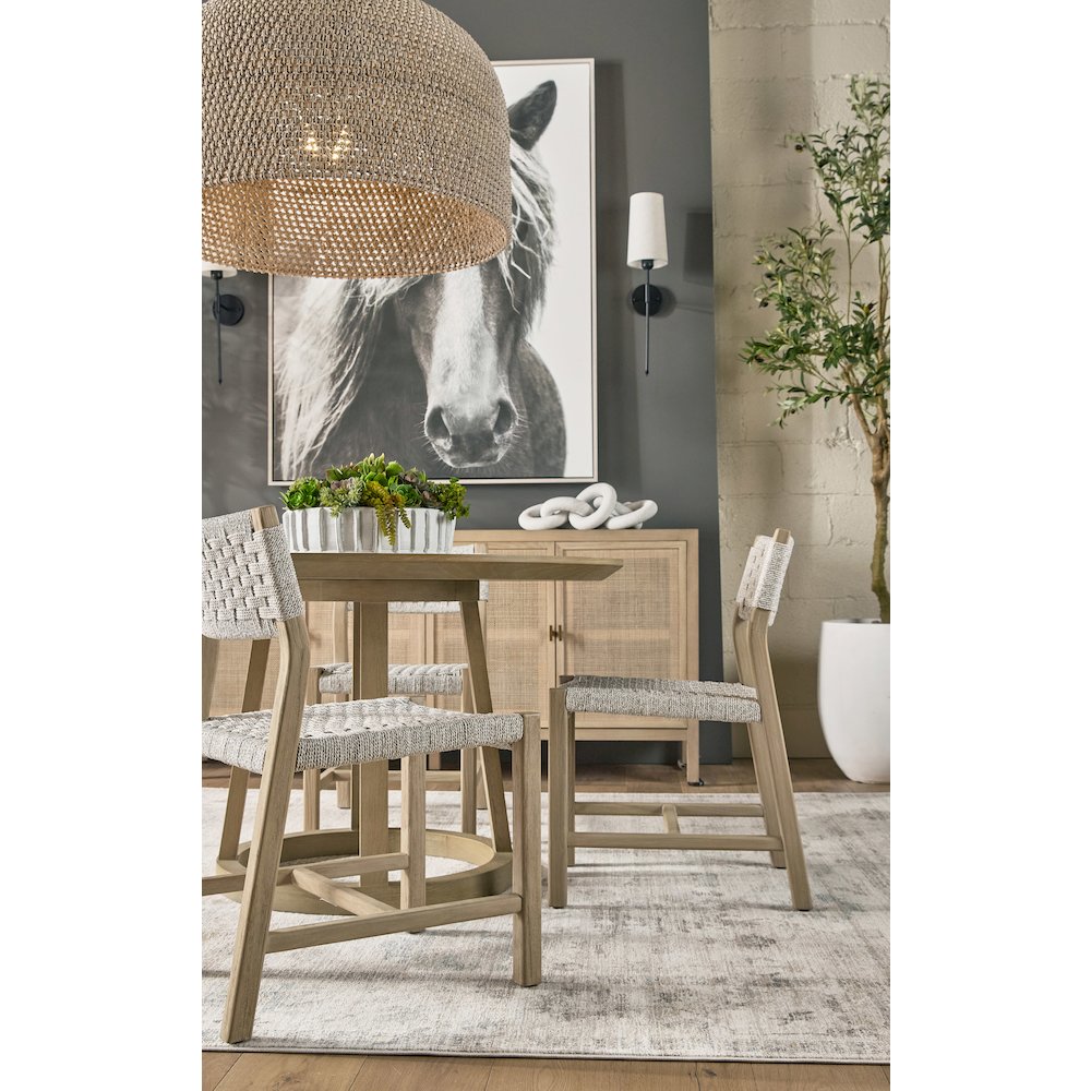 Bella Antique Transitional Reeves 48" Round Dining Table