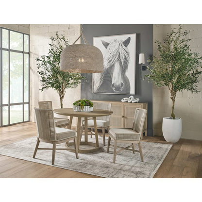 Bella Antique Transitional Reeves 48" Round Dining Table