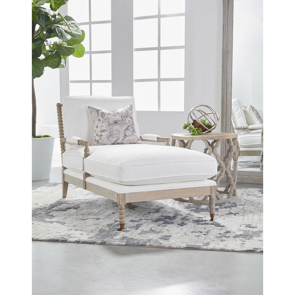 Stitch & Hand - Dining & Bedroom Transitional Rouleau Chaise Lounge