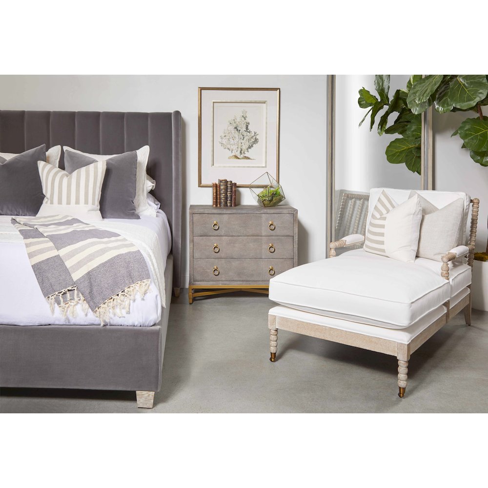 Stitch & Hand - Dining & Bedroom Transitional Rouleau Chaise Lounge
