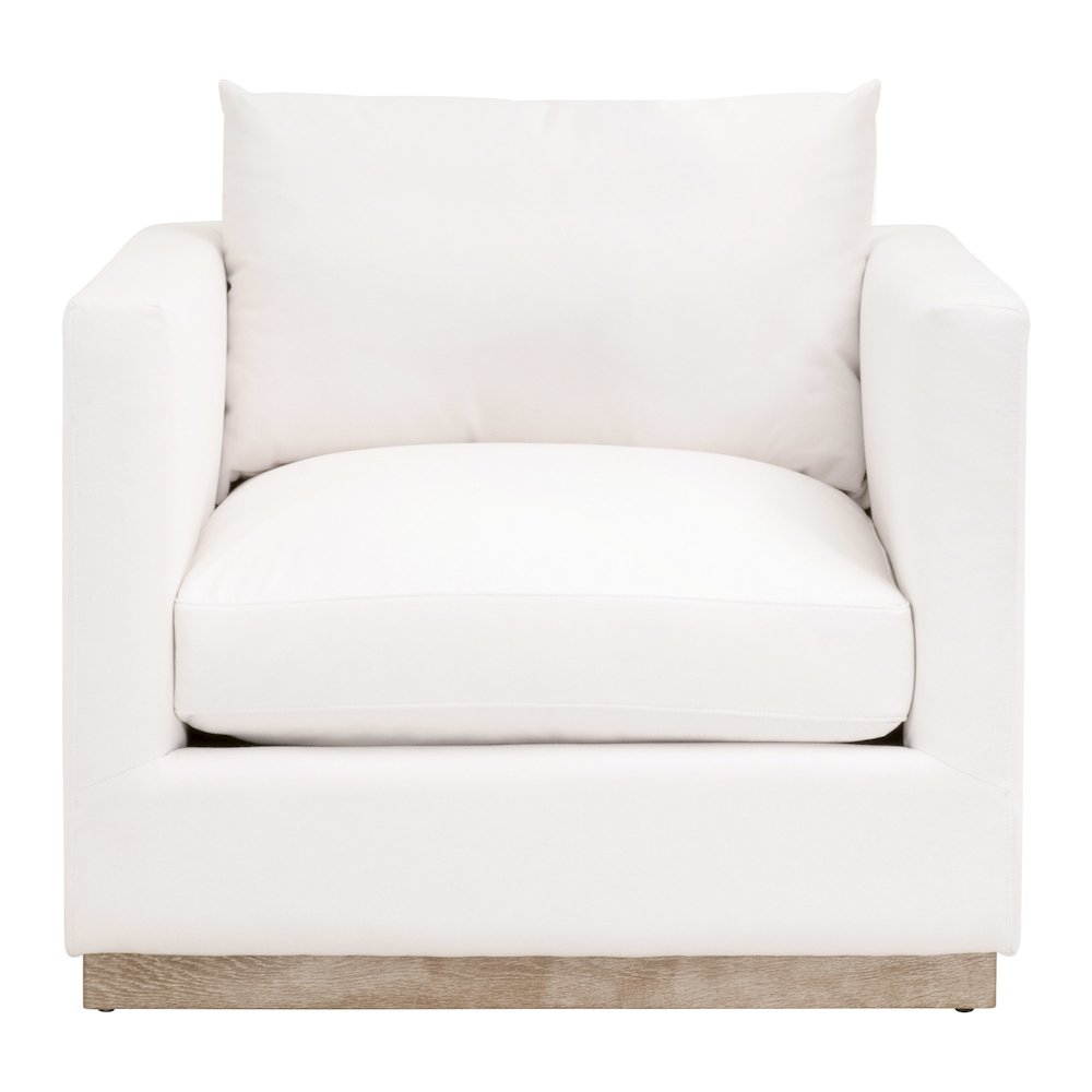 Stitch & Hand - Upholstery Transitional Siena Plinth Base Sofa Chair