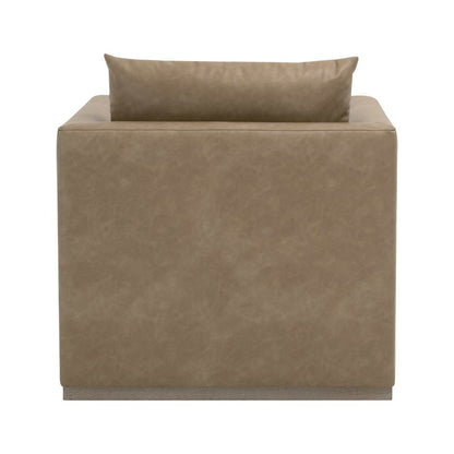 Stitch & Hand - Upholstery Transitional Siena Plinth Base Swivel Club Chair