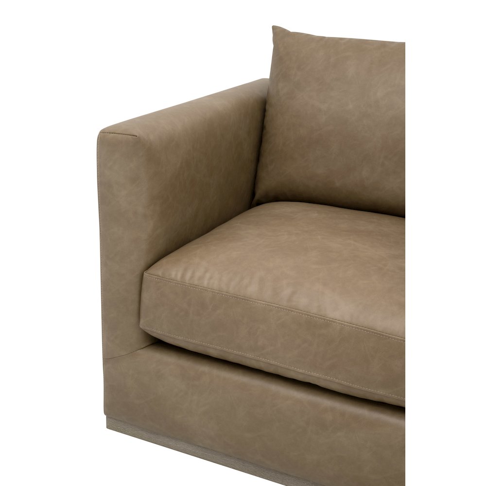 Stitch & Hand - Upholstery Transitional Siena Plinth Base Swivel Club Chair