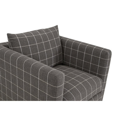 Stitch & Hand - Upholstery Transitional Siena Plinth Base Swivel Club Chair