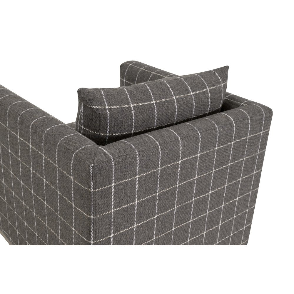 Stitch & Hand - Upholstery Transitional Siena Plinth Base Swivel Club Chair