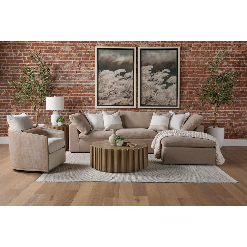 Stitch & Hand - Upholstery Transitional Sky Modular Armless Chair