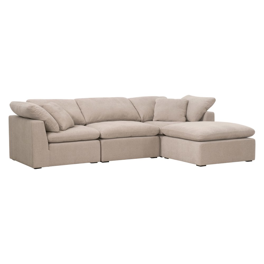 Stitch & Hand - Upholstery Transitional Sky Modular Ottoman