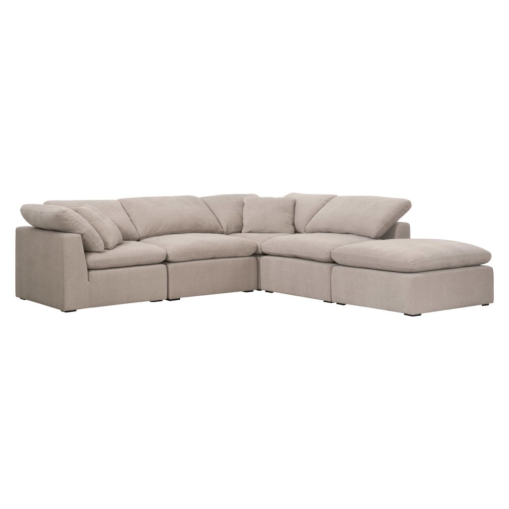 Stitch & Hand - Upholstery Transitional Sky Modular Ottoman