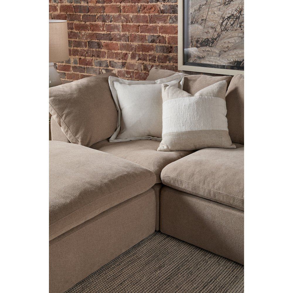 Stitch & Hand - Upholstery Transitional Sky Modular Ottoman