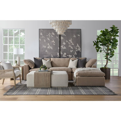 Stitch & Hand - Upholstery Transitional Sky Modular Ottoman