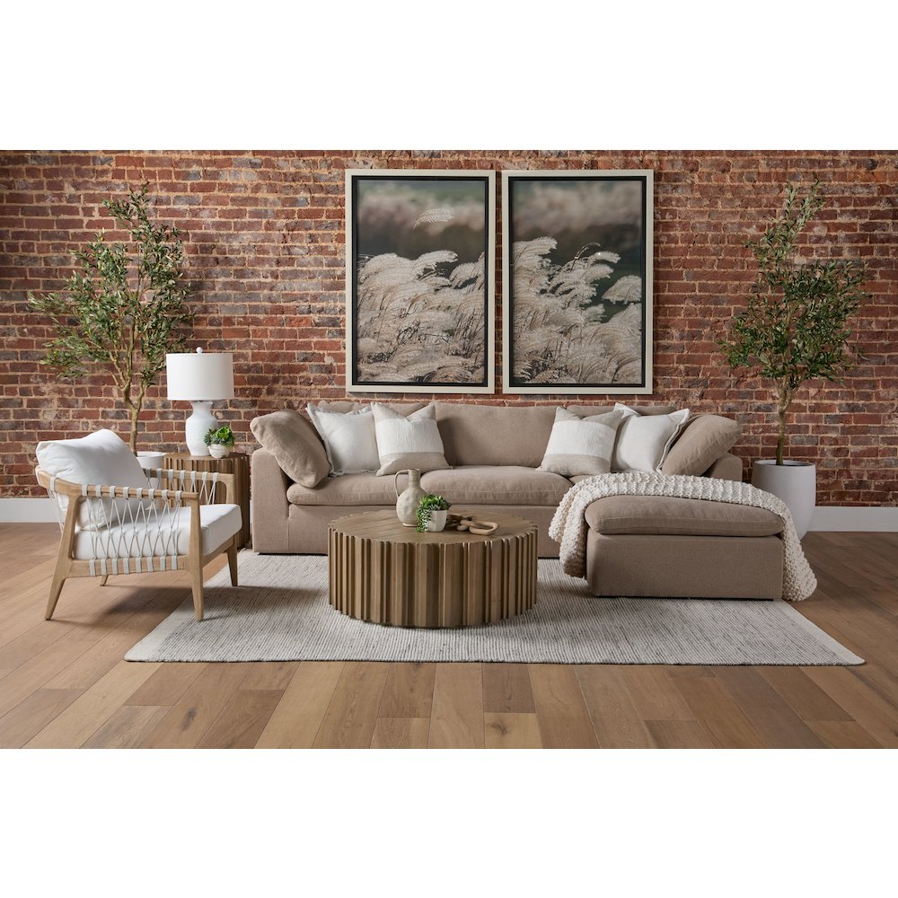Stitch & Hand - Upholstery Transitional Sky Modular Ottoman