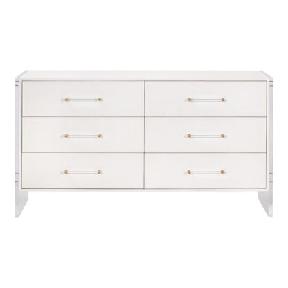 Traditions Transitional Sonia Shagreen 6-Drawer Double Dresser