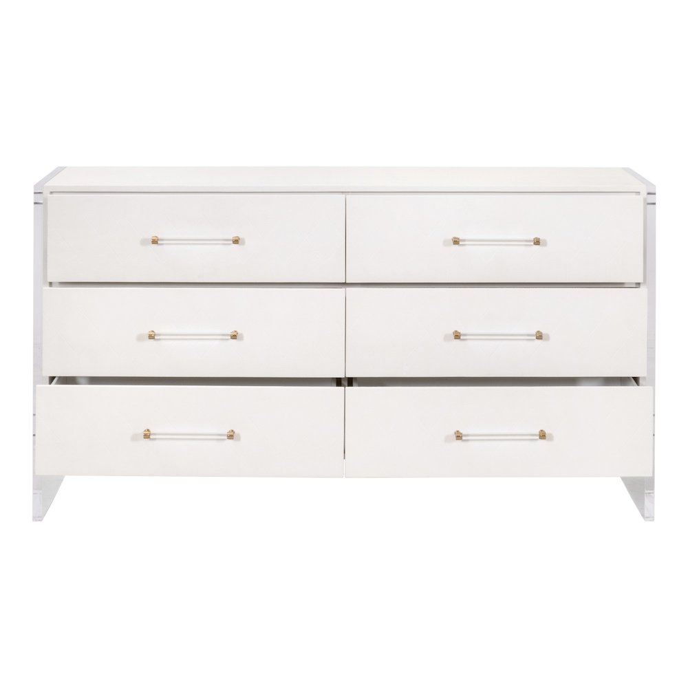 Traditions Transitional Sonia Shagreen 6-Drawer Double Dresser