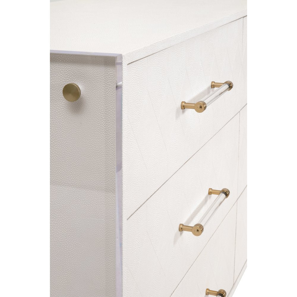 Traditions Transitional Sonia Shagreen 6-Drawer Double Dresser