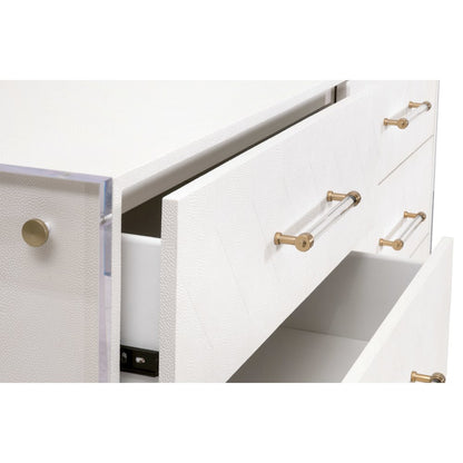 Traditions Transitional Sonia Shagreen 6-Drawer Double Dresser