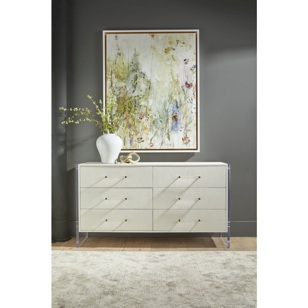 Traditions Transitional Sonia Shagreen 6-Drawer Double Dresser