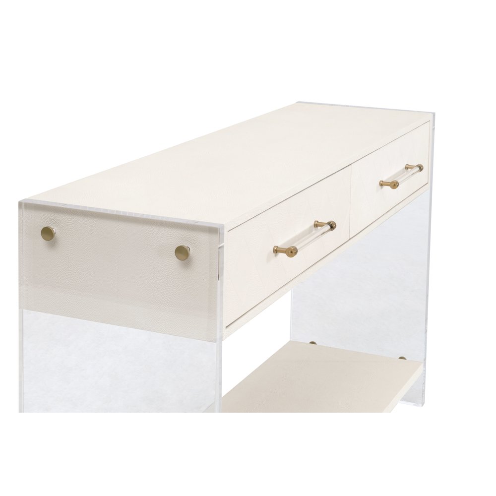 Traditions Transitional Sonia Shagreen Console Table