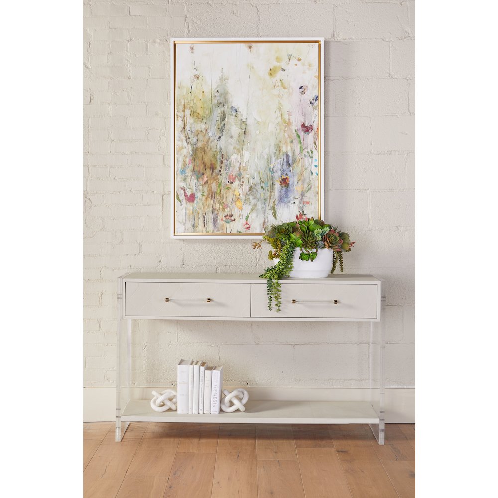 Traditions Transitional Sonia Shagreen Console Table