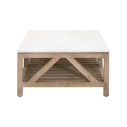 Bella Antique Transitional Spruce Coffee Table