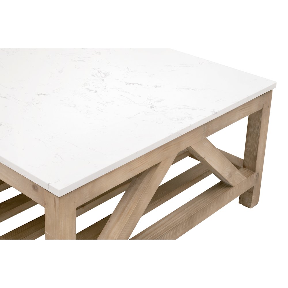 Bella Antique Transitional Spruce Coffee Table