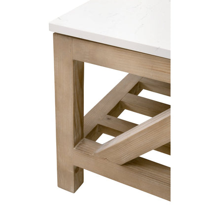 Bella Antique Transitional Spruce Coffee Table