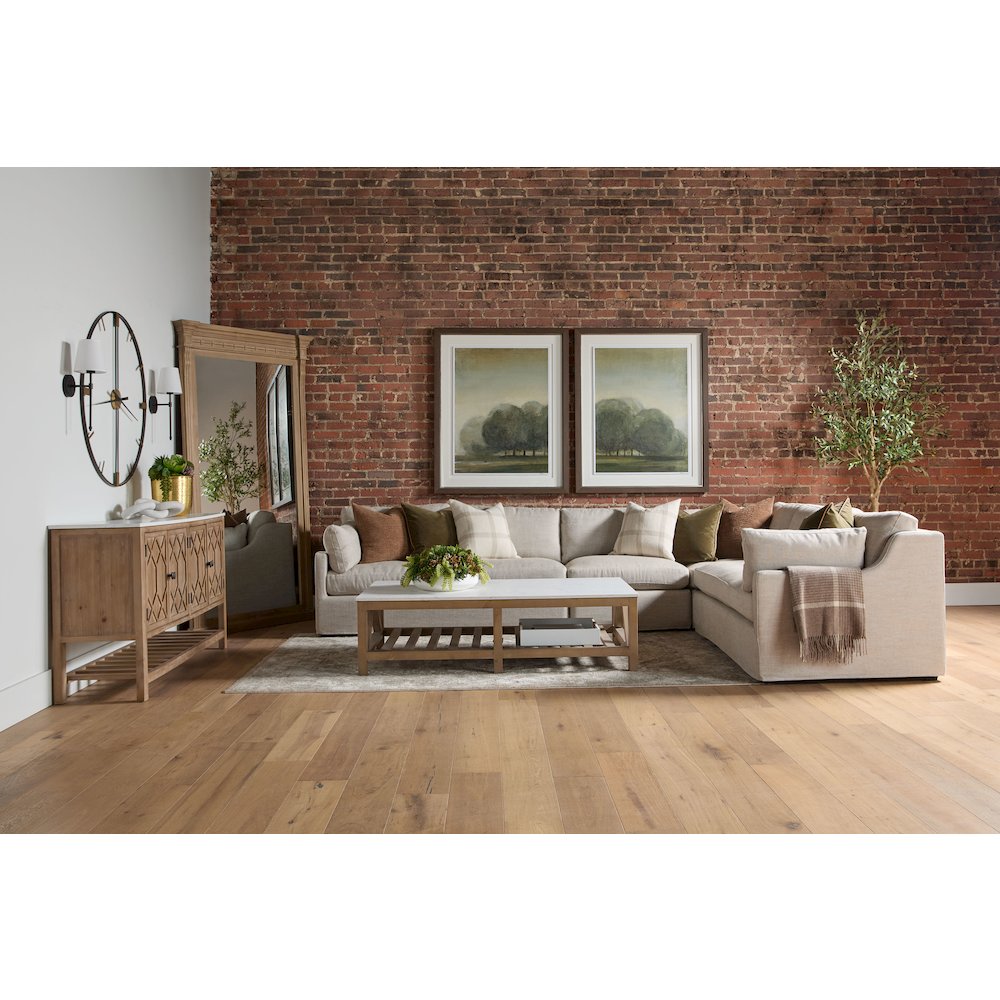 Bella Antique Transitional Spruce Coffee Table