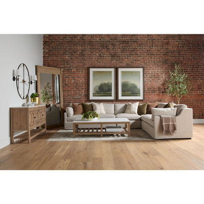 Bella Antique Transitional Spruce Coffee Table