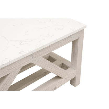 Bella Antique Transitional Spruce Coffee Table