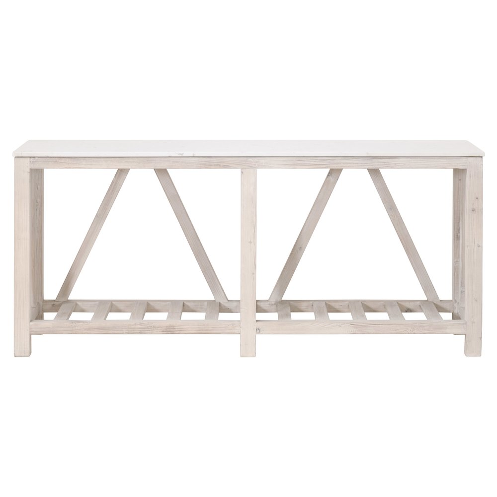 Bella Antique Transitional Spruce Console Table