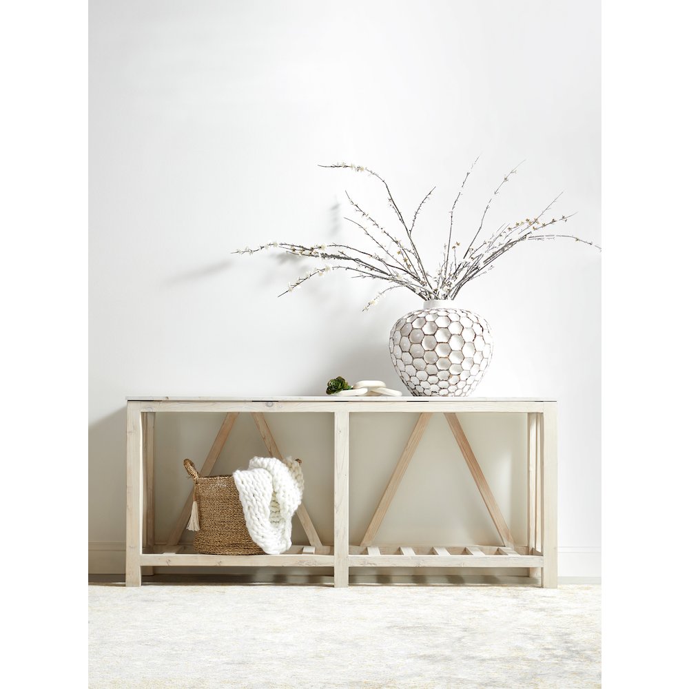 Bella Antique Transitional Spruce Console Table