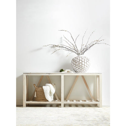 Bella Antique Transitional Spruce Console Table
