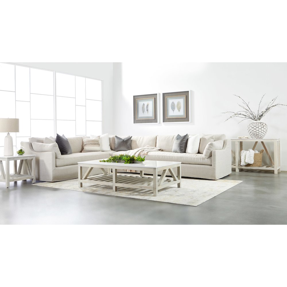 Bella Antique Transitional Spruce Console Table