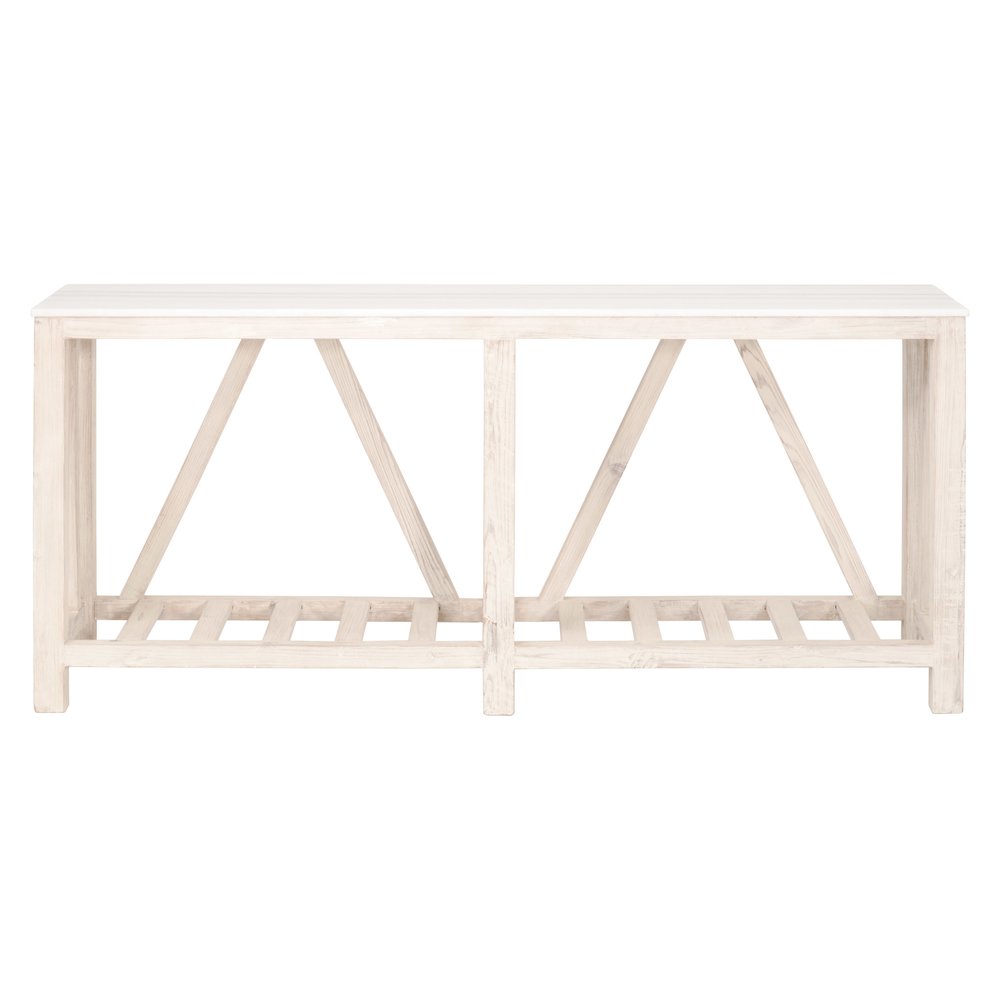 Bella Antique Transitional Spruce Console Table
