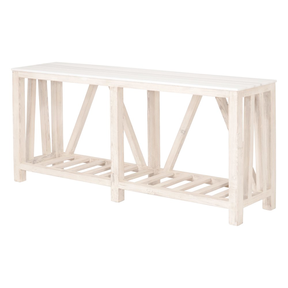Bella Antique Transitional Spruce Console Table
