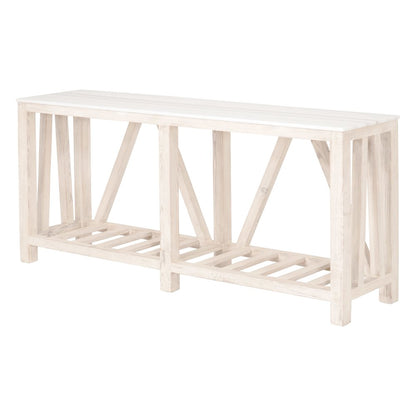 Bella Antique Transitional Spruce Console Table