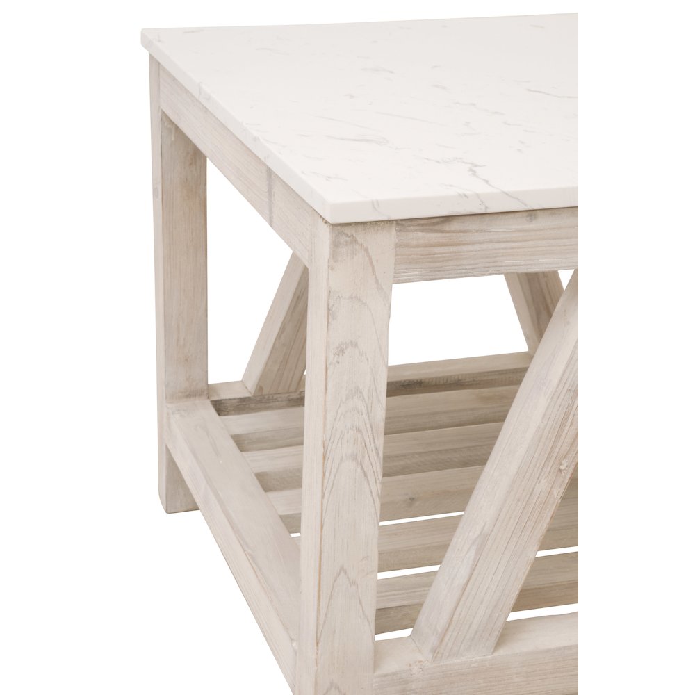 Bella Antique Transitional Spruce End Table
