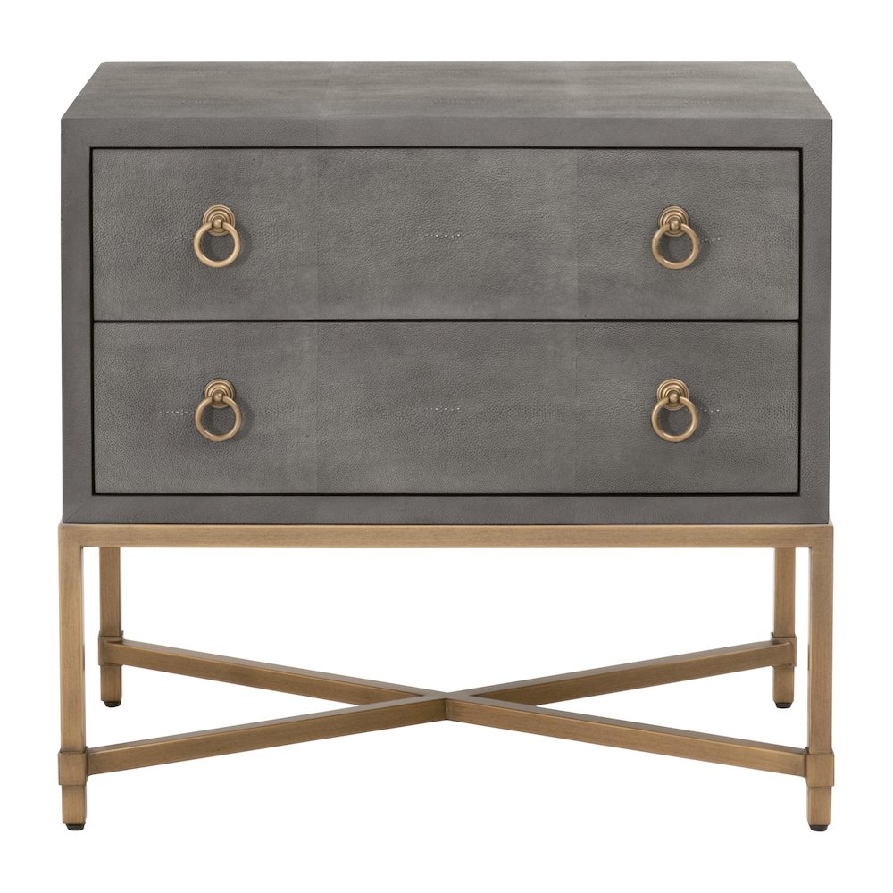 Traditions Transitional Strand Shagreen 2-Drawer Nightstand