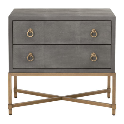 Traditions Transitional Strand Shagreen 2-Drawer Nightstand