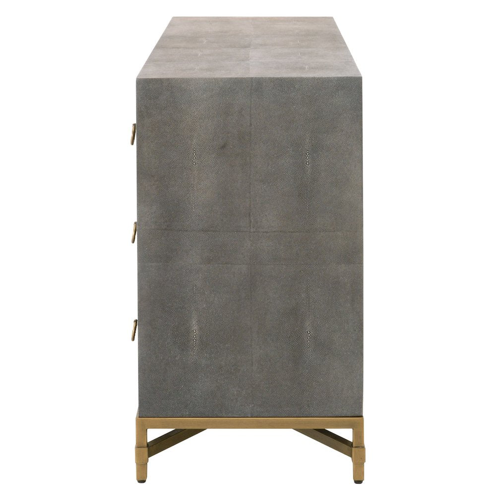 Traditions Transitional Strand Shagreen 6-Drawer Double Dresser