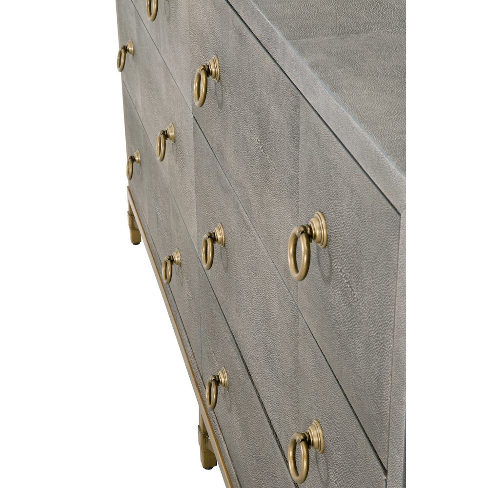 Traditions Transitional Strand Shagreen 6-Drawer Double Dresser