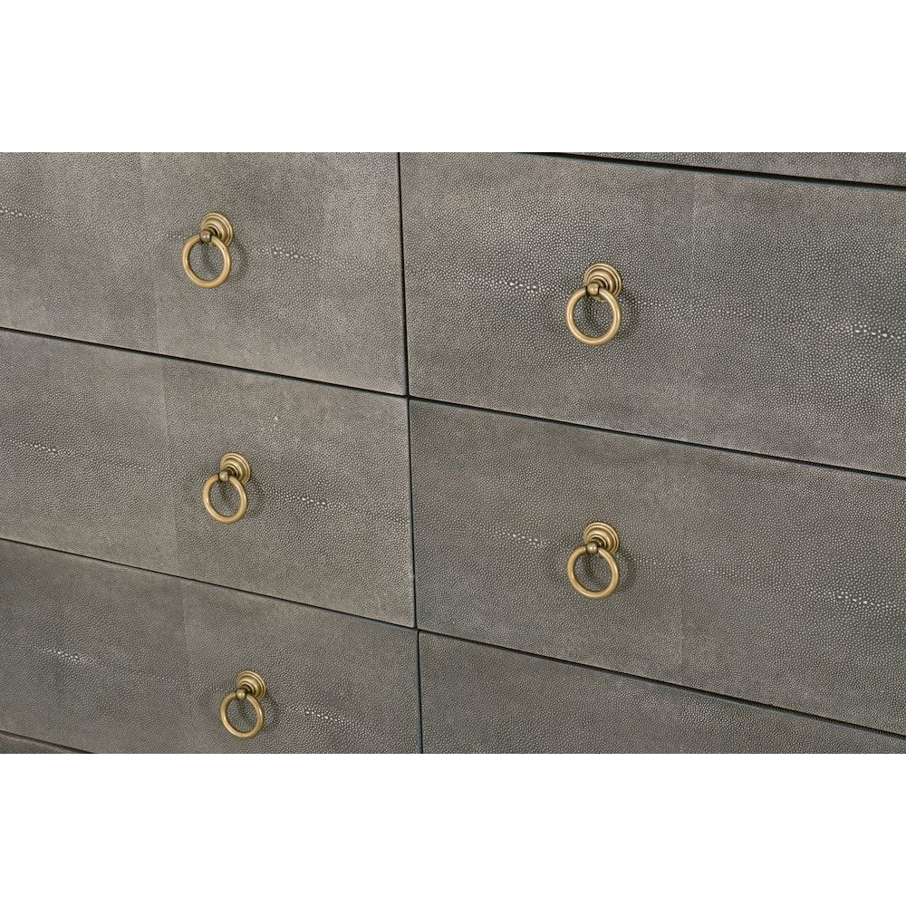 Traditions Transitional Strand Shagreen 6-Drawer Double Dresser