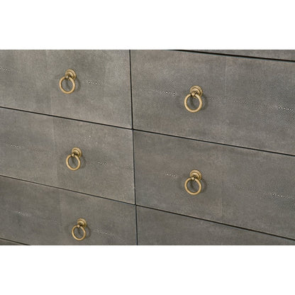 Traditions Transitional Strand Shagreen 6-Drawer Double Dresser