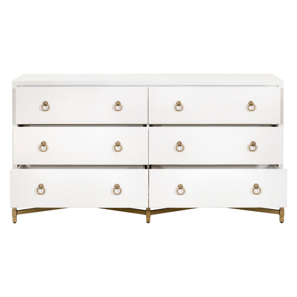 Traditions Transitional Strand Shagreen 6-Drawer Double Dresser