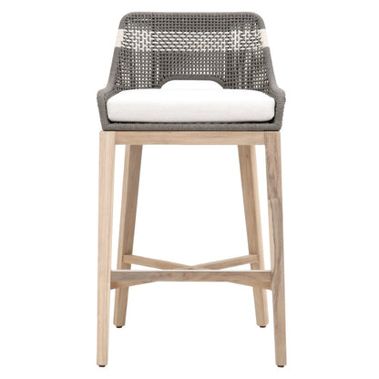 Woven - Outdoor  Transitional Tapestry Outdoor Barstool