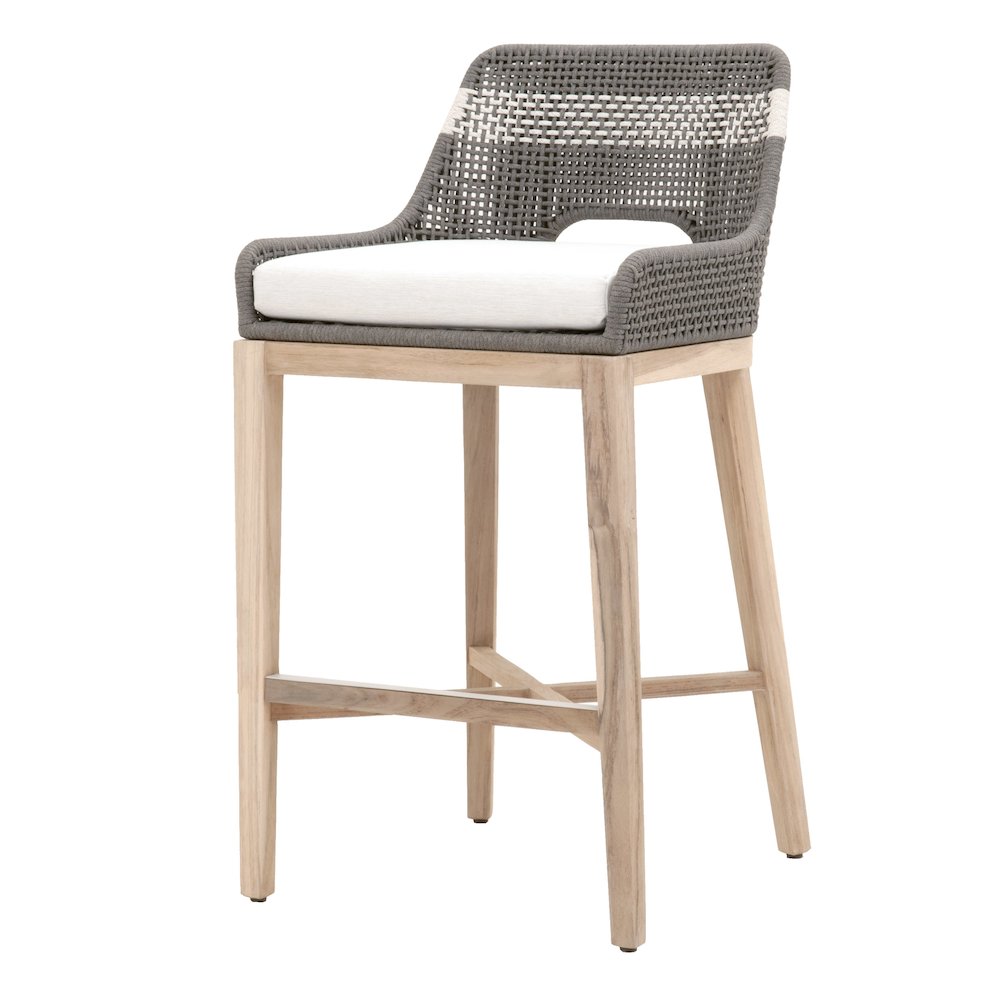 Woven - Outdoor  Transitional Tapestry Outdoor Barstool