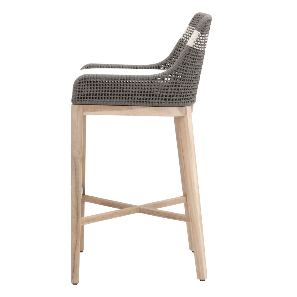 Woven - Outdoor  Transitional Tapestry Outdoor Barstool